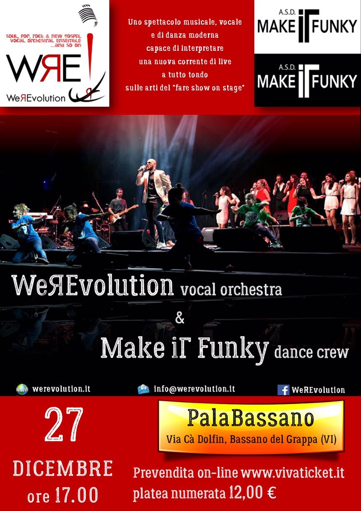 AliceRed85's tweet photo. #27dicembre #bassano #live #musica @WREWeREvolution https://t.co/VValBmBhGo