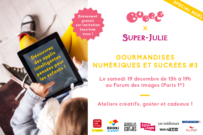 Vivlio_Kids's tweet photo. Venez nous rencontrer ce weekend en compagnie de @SuperJulieApps ! Pour vous inscrire : https://t.co/h2NS3oCNR0 https://t.co/UeFvyZ7vkz