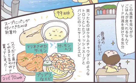 少しずつ本のことをつぶやいていきます。
「北欧が好き!」本つぶ【 3 】
●ベルゲンの魚市場(ノルウェー)

何気なくそこにある風景、どれもが美しすぎて贅沢な時間でした!美味しかったな〜♡ 