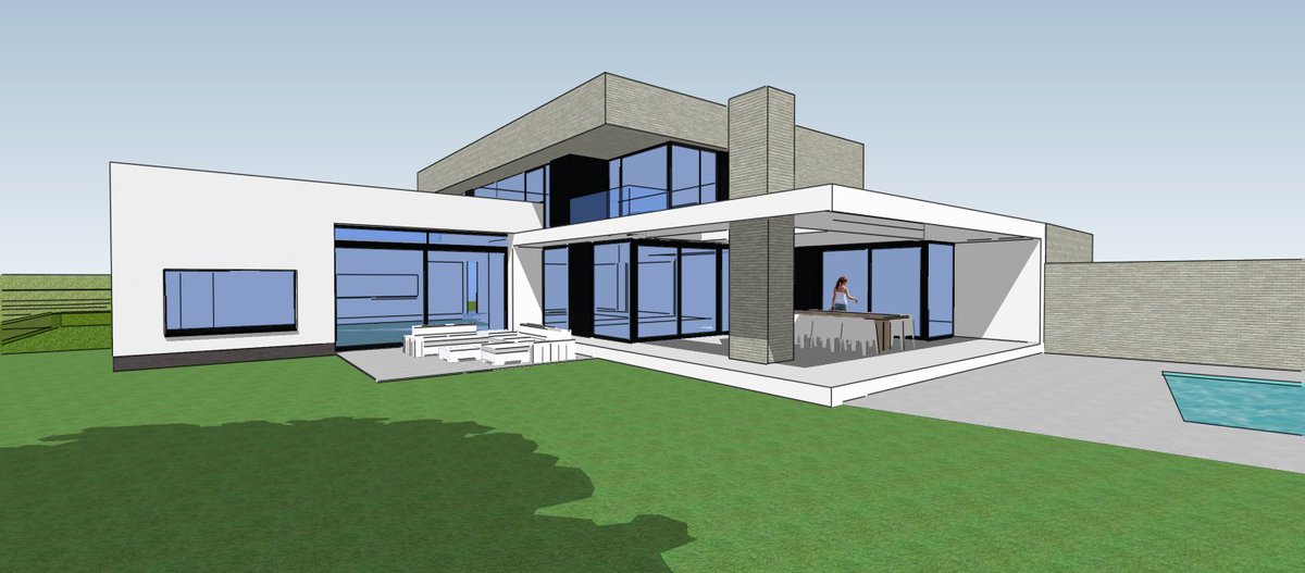 Nieuwbouw woning, zwembad en bijgebouw te Ulvenhout <a href="/BBarchitecten/">BB architecten</a>