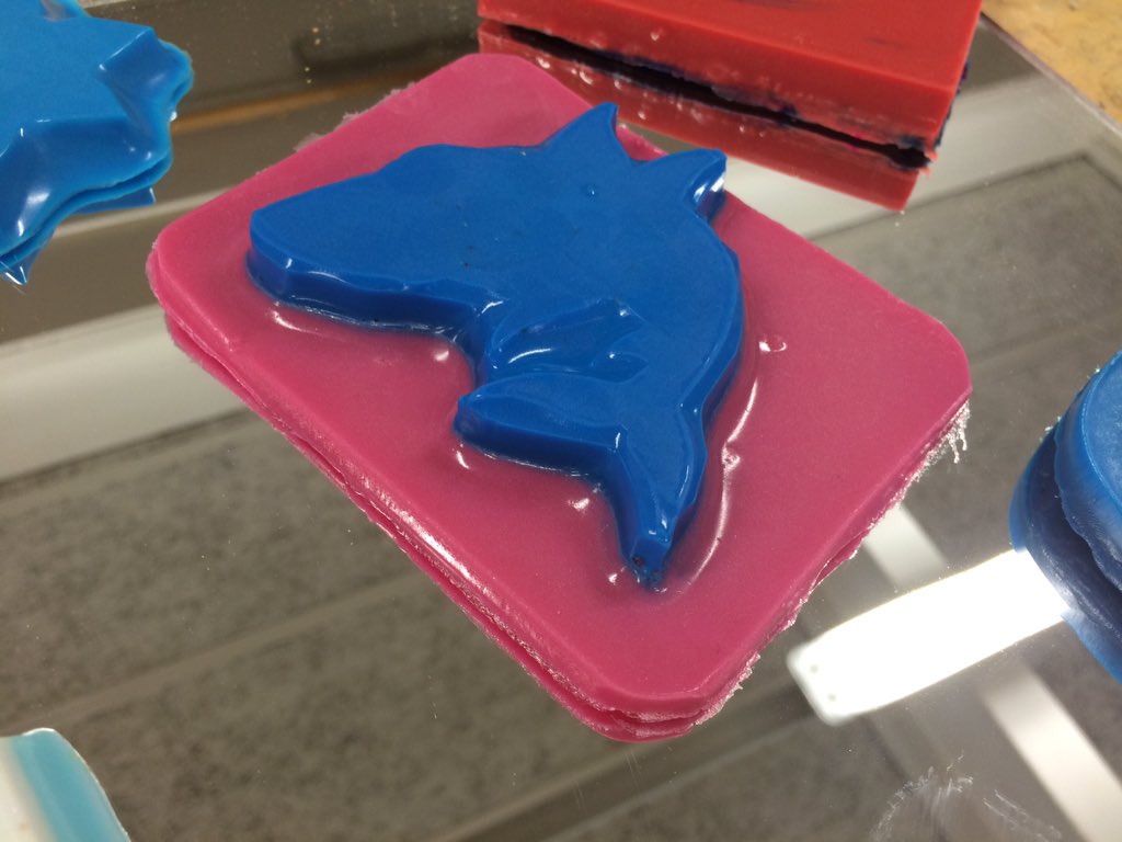 SJHDesignTalent's tweet photo. Busy day today here @SJHDesignTalent. Soap making through vacuum forming #draftangle #mould https://t.co/LZ0h7GIgzN