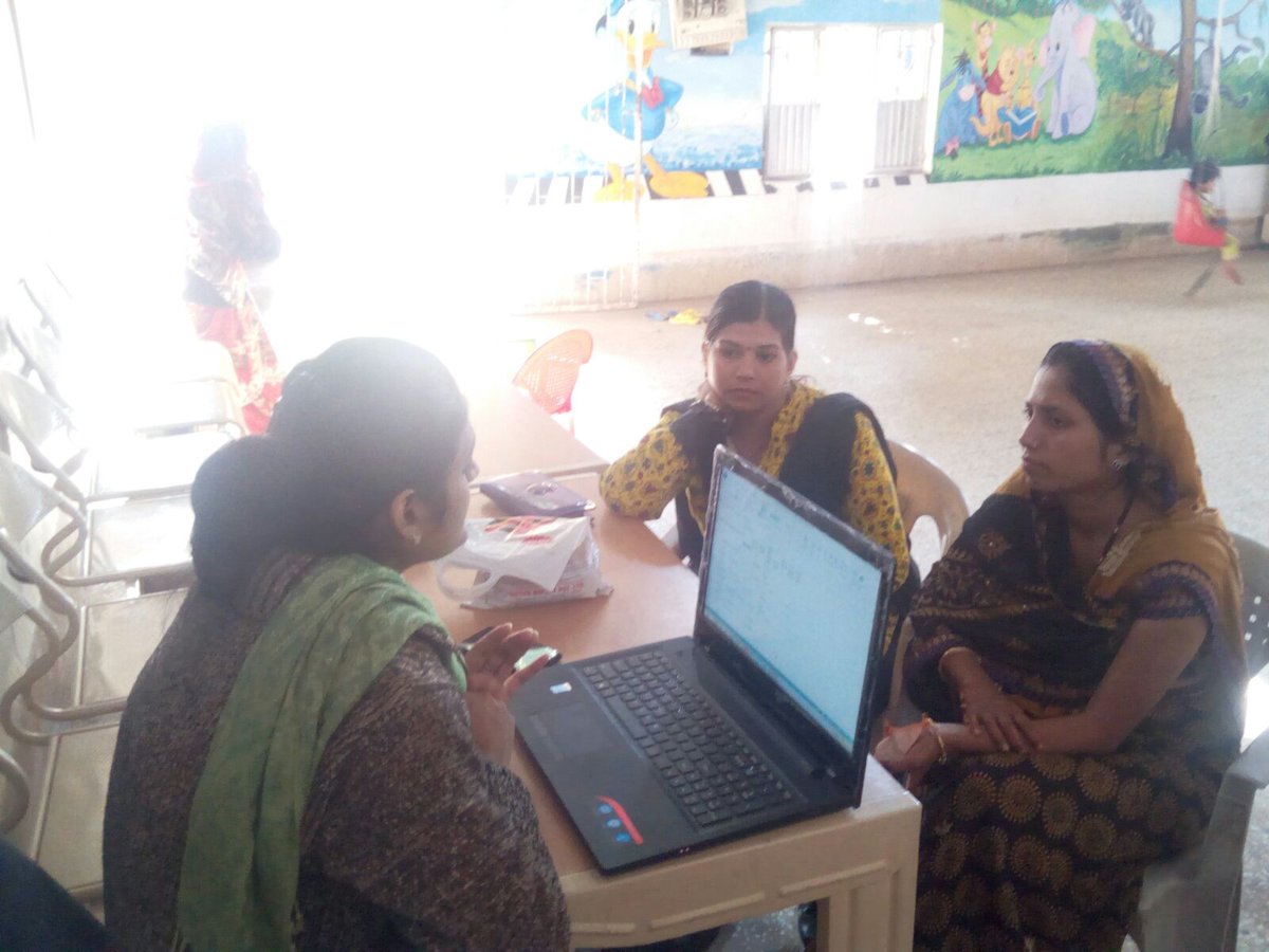 eSHEShakti's tweet photo. First batch learning computer &amp; #internet has a mother son pair. 2 weeks in, we are excited for progress https://t.co/L5SzLpQ0Nr