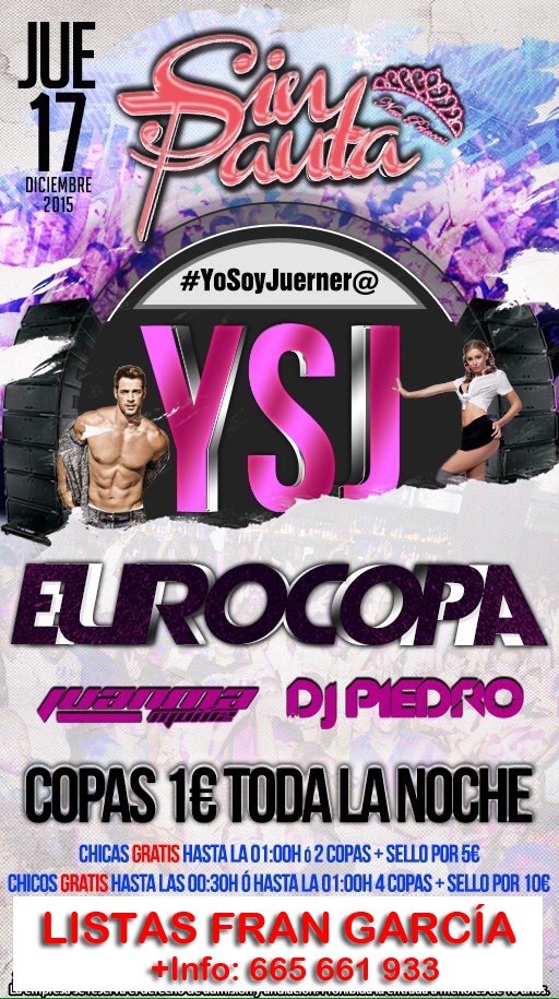 FranGarcia_rrpp's tweet photo. Hoy
👑@NewPrincessOfic👑
@JuernesSinPauta

EUROCOPA
🚺🆓o 2🍸x5€
🚹🆓o 4🍸x10€

📋LISTAS FRAN GARCÍA
📞665661933 https://t.co/xcuqTN1QjJ