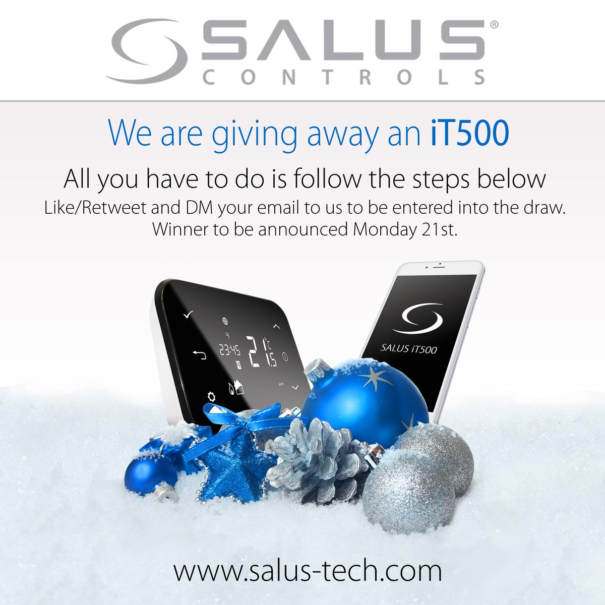 SALUS_Controls's tweet photo. Don't miss out! Get involved! #christmas #giveway https://t.co/qWDU1yxFLm