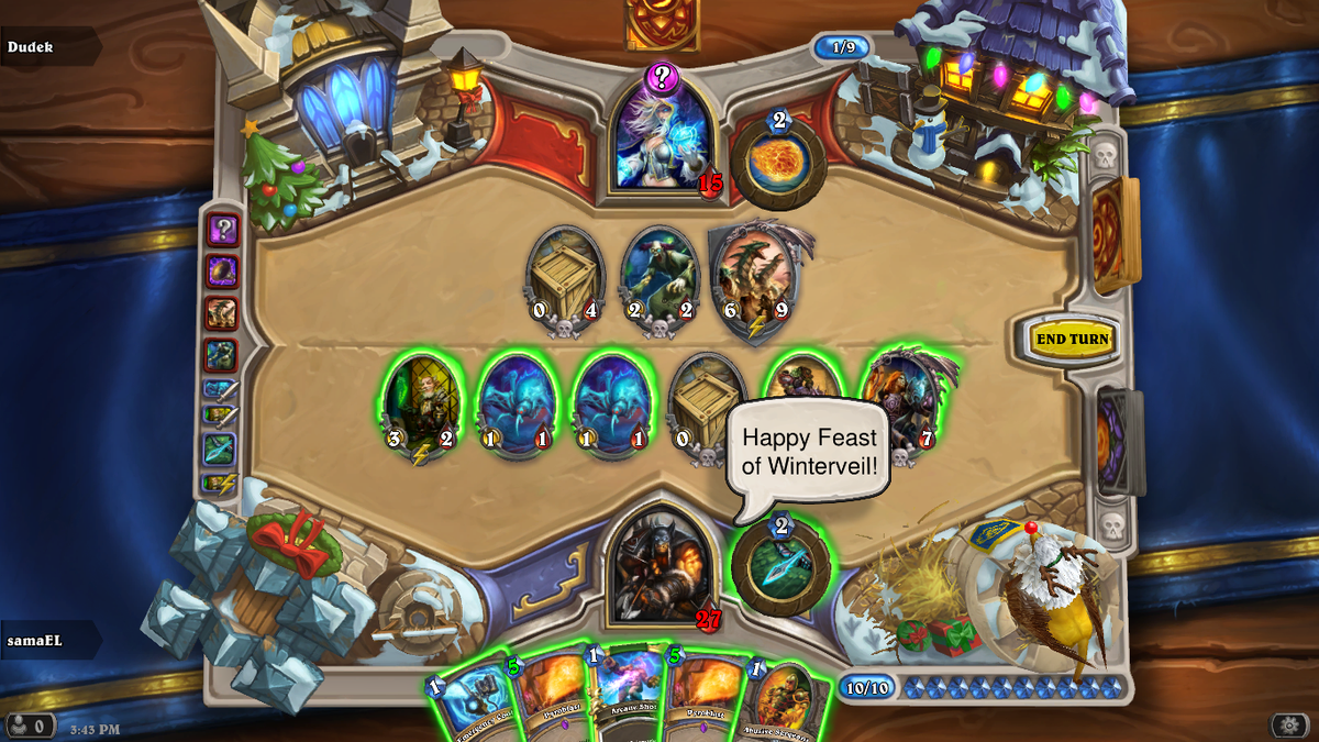 samaEL711's tweet photo. Happy Feast of Winterveil!!
#Pyroblast x2 #notsohappy #lol
#Hearthstone https://t.co/pwNvbooni6