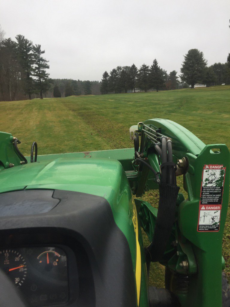 jeff_urquhart's tweet photo. Spot aerifying rough. Going to do it until tines tell me to stop. #seasonthatwontend #prepfornextyear https://t.co/yAeiMe8Esj