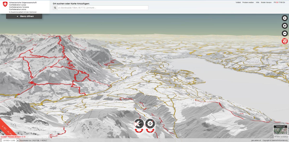 gicycle_'s tweet image. #cartography meets #web technology: amazing 2.5D #mapviewer by @swisstopo. map.geo.admin.ch