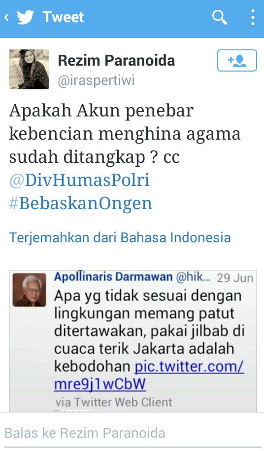 negativisme's tweet photo. Bisa ga sih masing2 aja, ga usah saling rempong?"@wakilgubernurKW:  #AkunPenebarKebecian  
@hikdun> 
@hafidz_ary > 
https://t.co/xkJH0kdScj