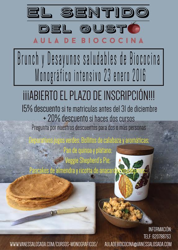 Curso Brunch y Desayunos Saludables on.fb.me/1TNgkOF  #VanessaLosada #Madrid 15% Desc matric antes 31 de Dic