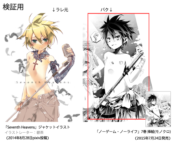 シロたんぺろぺろbot V Twitter ノーゲームノーライフの作者榎宮祐にトレパク疑惑 Nogenora ノゲノラ T Co U56cycbwpv