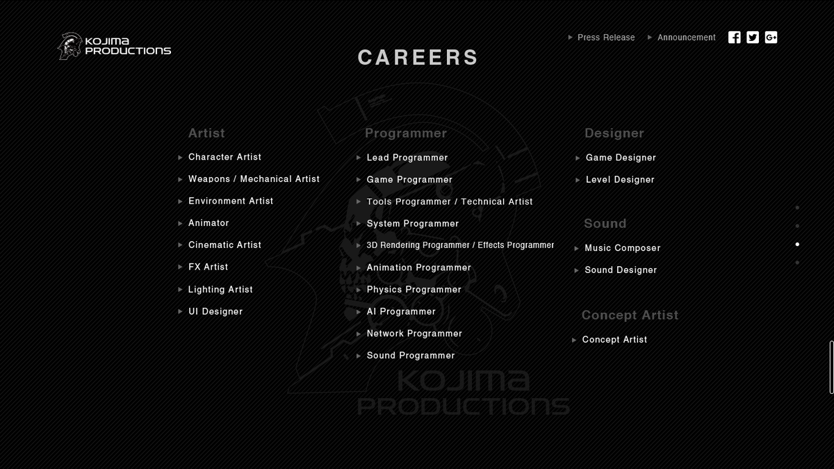 japan3xclusive's tweet image. You want to work with @HIDEO_KOJIMA_EN ?
kojimaproductions.jp
@Kojima_Hideo #videogamedevelopers #jobs