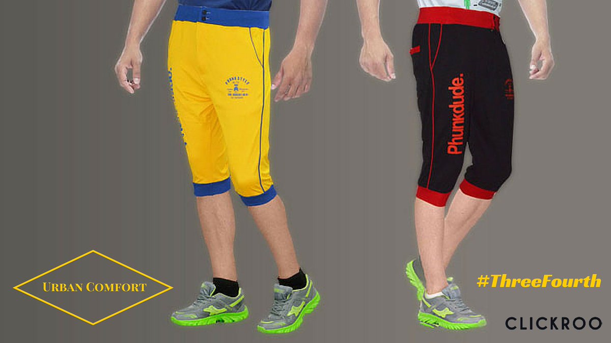 Clickroo's tweet photo. Available in a variety of colours, Clickroo Three-Fourths are for the fashion conscious. #UrbanComfort, #ThreeFourth https://t.co/70bpxZZKgD