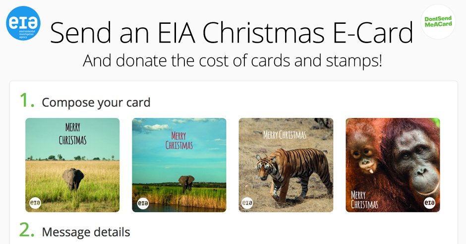 EIA_News's tweet photo. You can support EIA and save paper by sending e-cards this #Christmas via @dontsendmeacard! https://t.co/pL9sbEZ1se https://t.co/8wcnb5cUzc