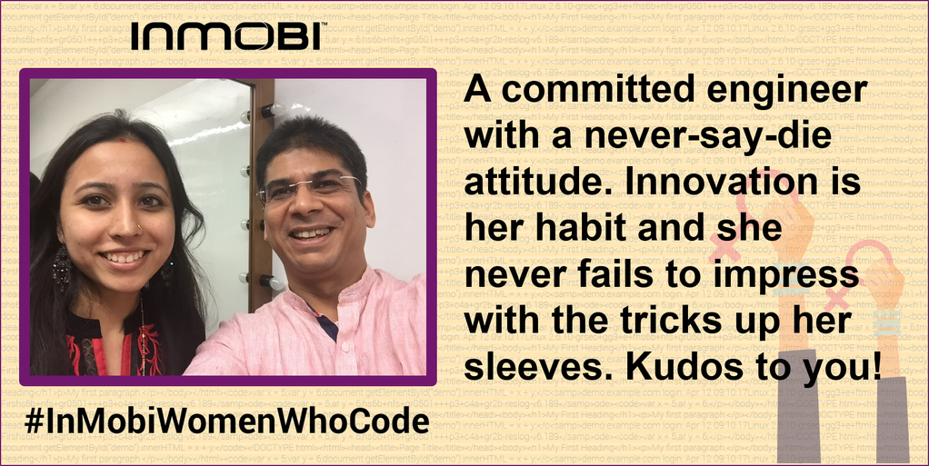 InMobiCareers's tweet photo. Meet Aasha, a truly inspirational techie!We love having her as a part of our family at InMobi
#InMobiWomenWhoCode https://t.co/17krudNHlx