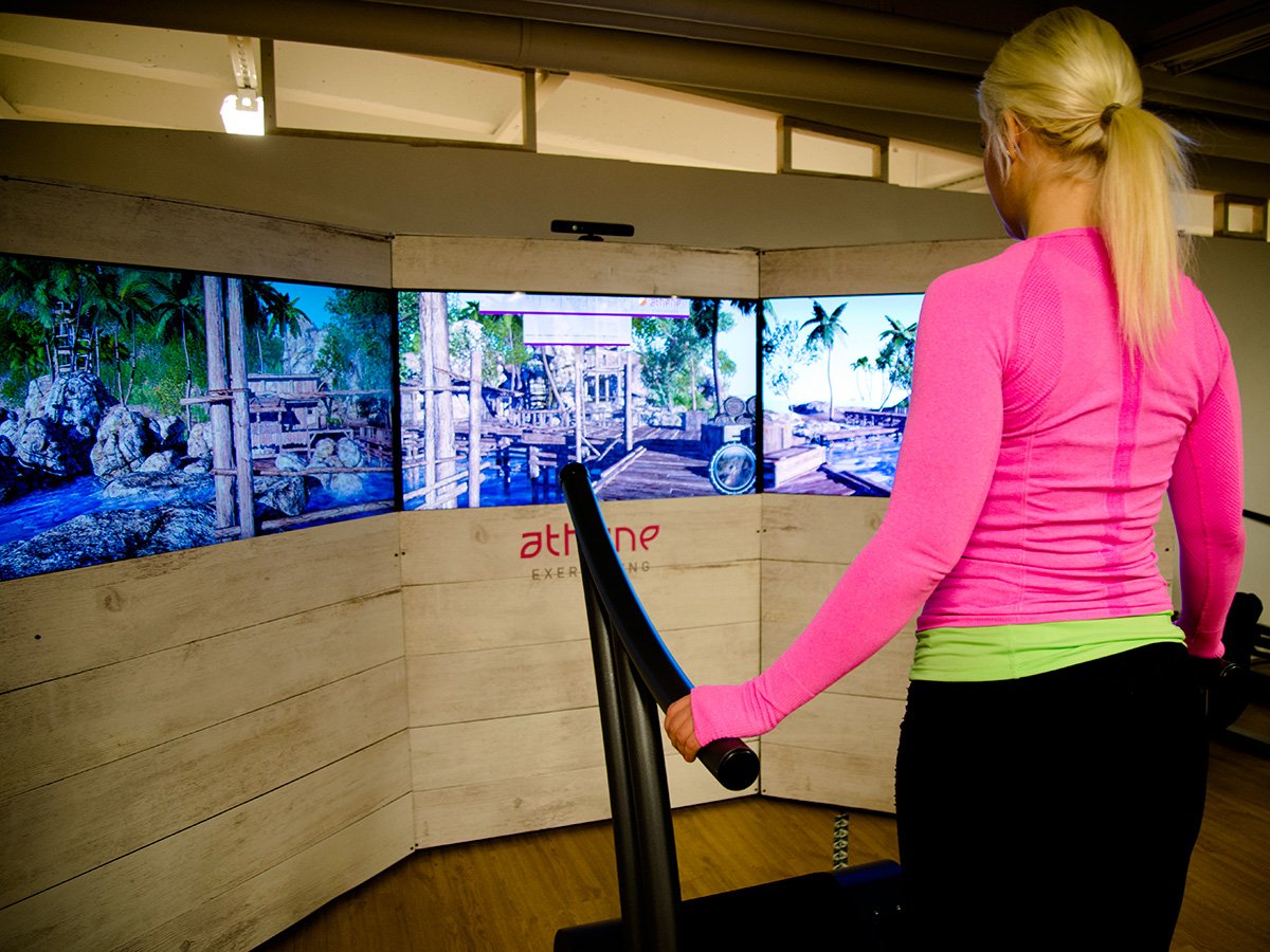AtheneExer's tweet photo. Athene #Exergaming is #VirtualReality training software for any cardio device in #gym. https://t.co/EiIAiOf8EY https://t.co/9Qb8jXyzY4
