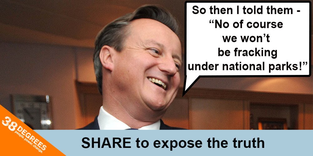 They pledged no #fracking under national parks. Then they vote to frack under national parks.  RT to expose.