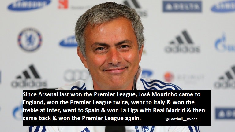 NOT_MOTD's tweet photo. Arsenal fans laughing at Mourinho? https://t.co/CoIFbvqMJ9