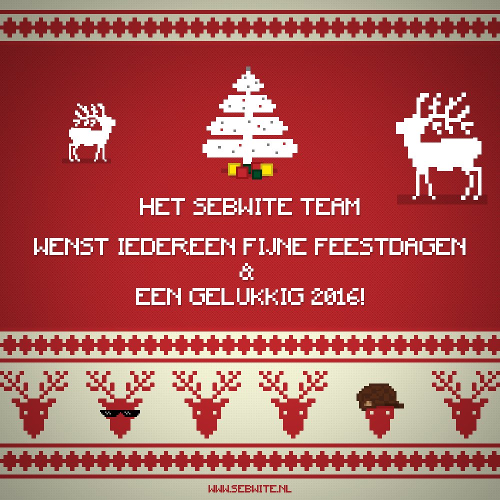 Het Sebwite team wenst iedereen fijne feestdagen en een gelukkig nieuwjaar! Op naar 2016! sebwite.nl/het-was-een-mo…