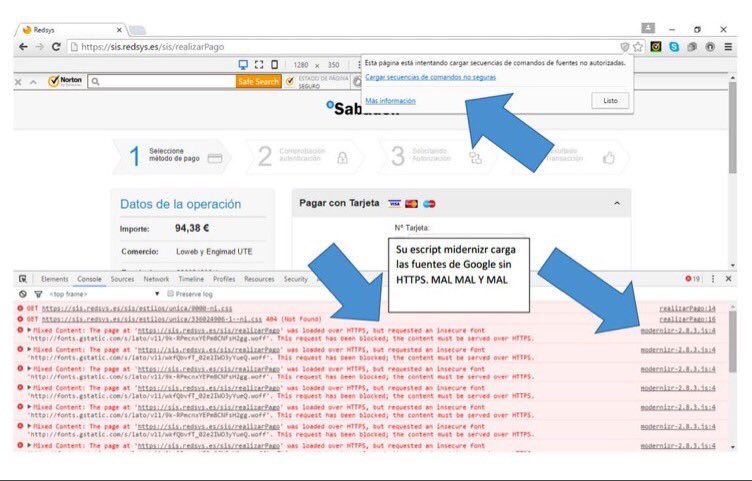 RestaurantesINF's tweet photo. @BancSabadell hay noticias de @Redsys_es? 23 días sin arreglar los problemas de seguridad SSL del Tpv virtual... https://t.co/8JMkWePsvK