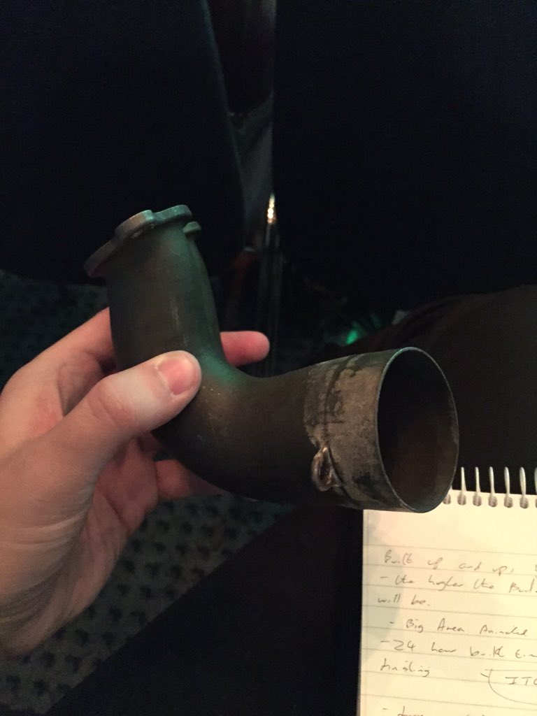 Aftermarket01's tweet photo. University of Warwick exhaust manifold for a Formula Student project - printed in metal! #IAAF2015 https://t.co/J9XuihlZem