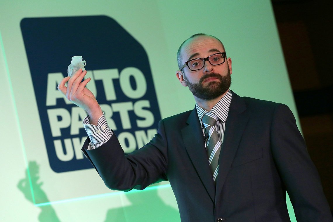 Autoparts4's tweet photo. Dr Ben Woods explores the interesting topic: 'How far away is the 3D printed car?' #IAAF2015 https://t.co/6lXnB6GaDM