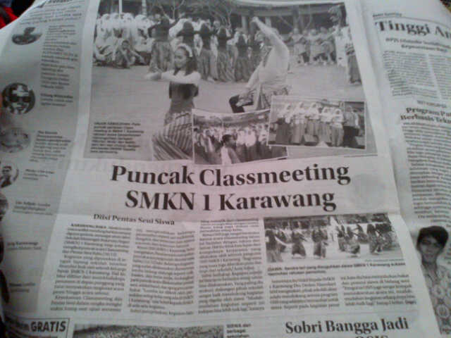 Pensi kemarin ada di tv berita loh dan masuk koran radar karawang dan karawang bekasi express. #TETOEKAPRODUCTION