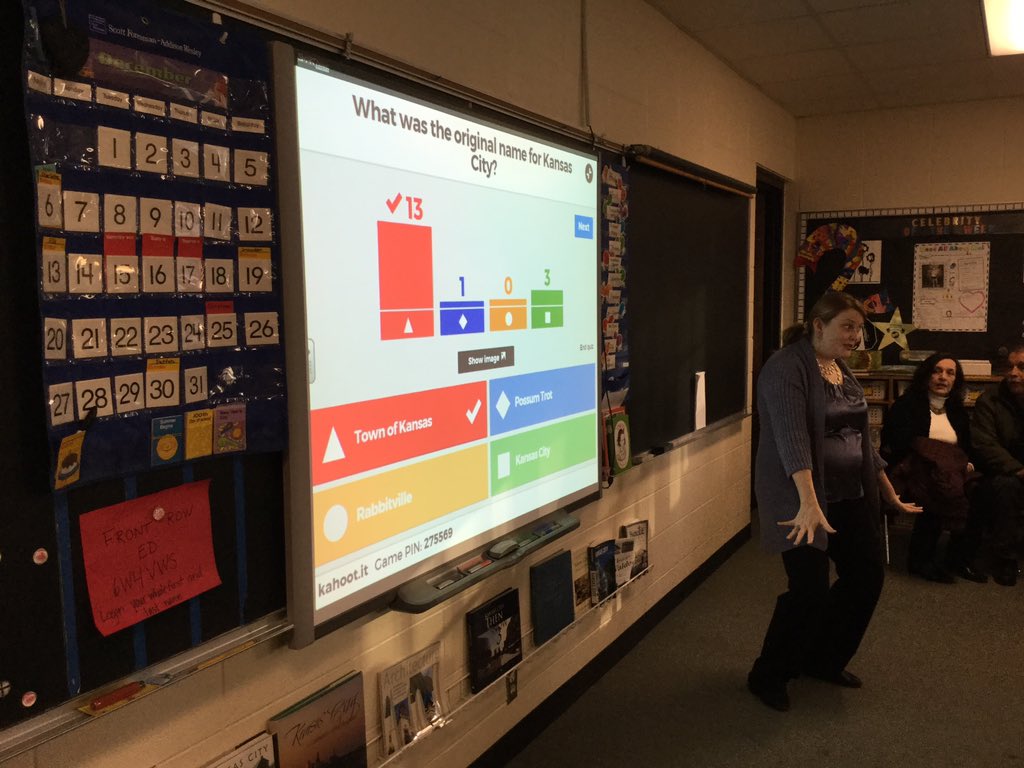 PHSLSiLab's tweet photo. 2nd graders share their digital books &amp; played #Kahoot with their parents as a part of their KC Landmark study! https://t.co/eaBNNkg4WT
