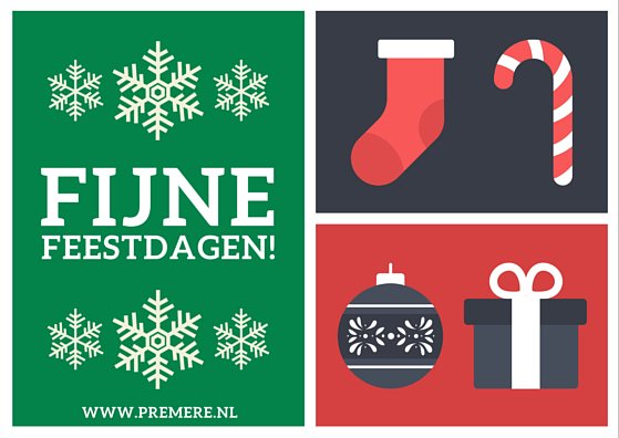 Namens het team van Premere, wensen wij u fijne dagen toe!