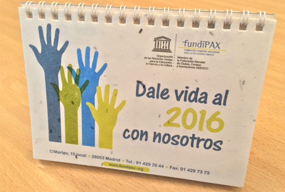 NocbaCreative's tweet photo. #Calendario2016 con #PapelconSemillas para Fundipax   #PapelPlantable @NocbaCreative https://t.co/4GavYh5sbi https://t.co/p0vbAdCA7V