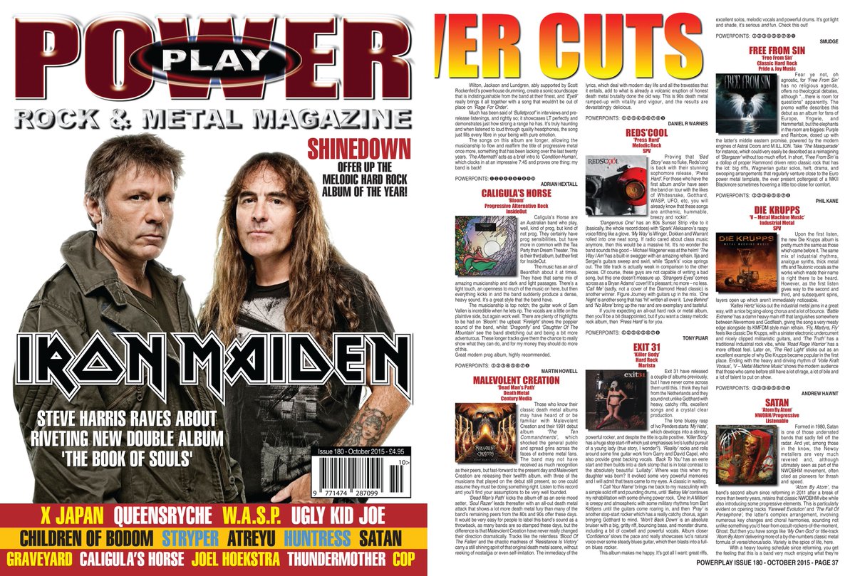 Thank you Powerplay magazine (UK) for this great review on FREE FROM SIN debutalbum @Powerplaymag