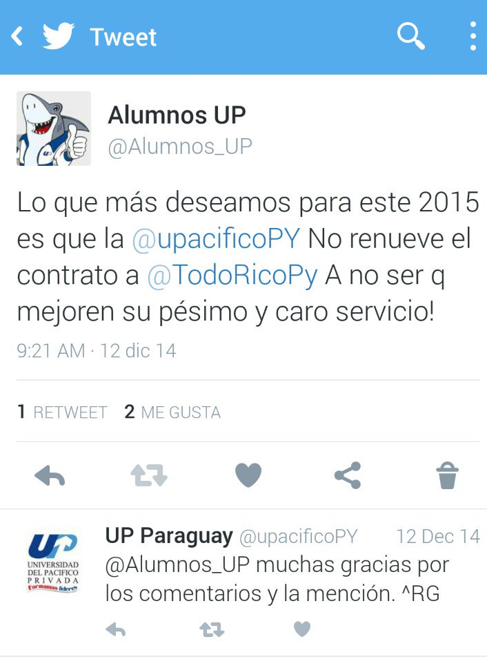 Alumnos_UP's tweet photo. @upacificoPY Hace un año atrás twiteé esto y sigue sin cumplirse 😢 Mi deseo para este 2016 sigue siendo el mismo! https://t.co/A7cYVn2aeB
