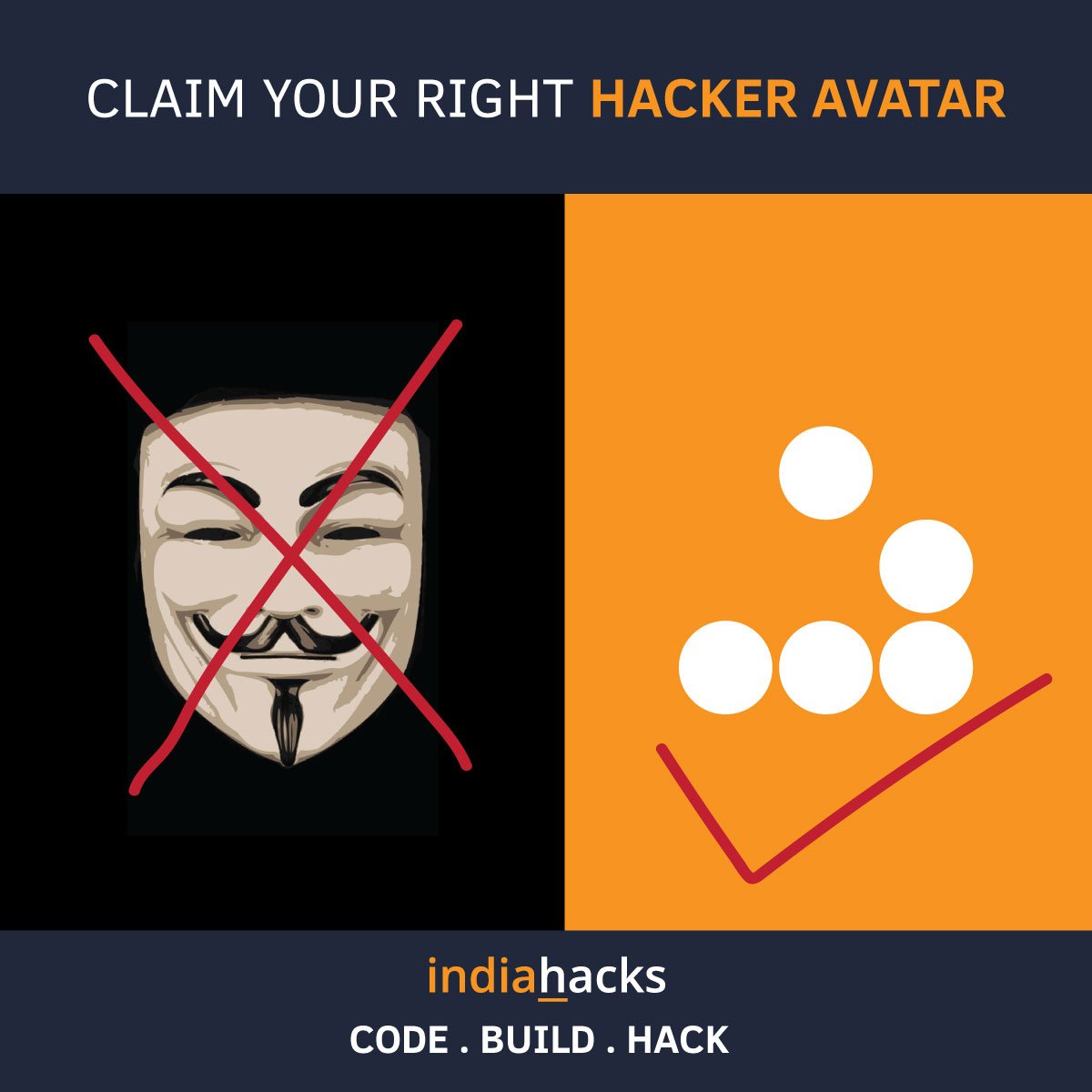 HackerEarth's tweet image. Which side are you on? Claim your right #Iamhacker avatar here: hck.re/hcPEGO