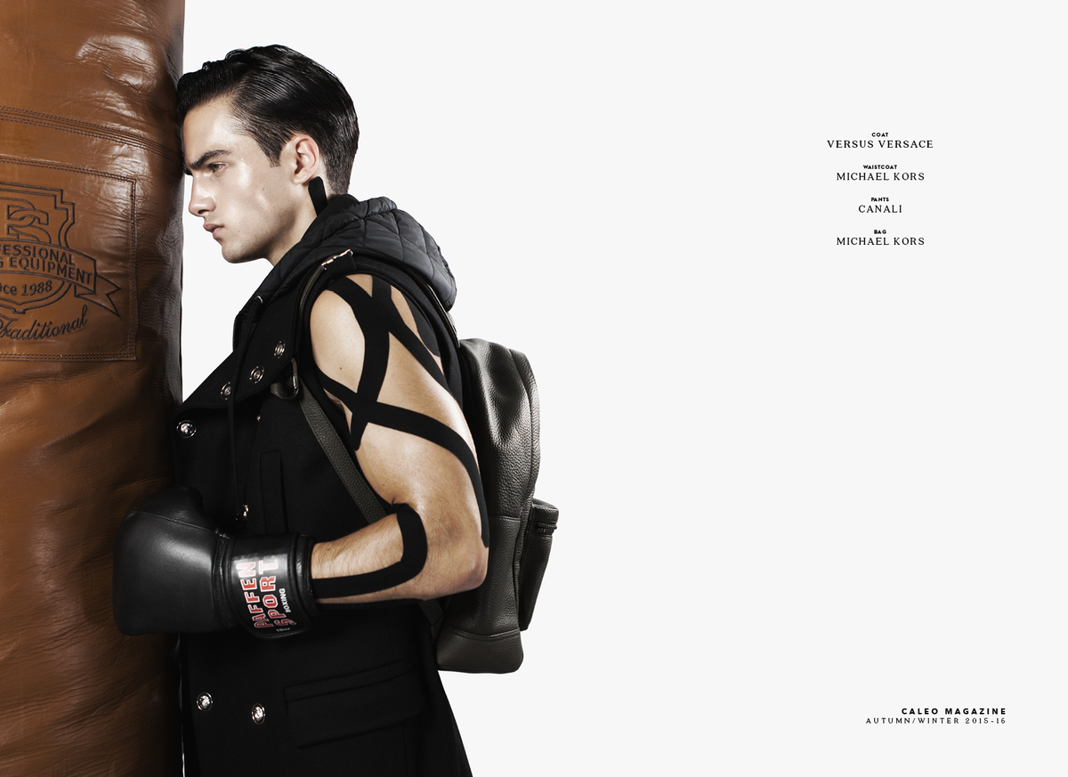 caleomag's tweet photo. Our amazing #AleksandarRusic starring in our FW2015-16 #CALEOmag wearing #MichaelKors #VersaceVersus and #CanaliFW15 https://t.co/qqUVMG2DvE