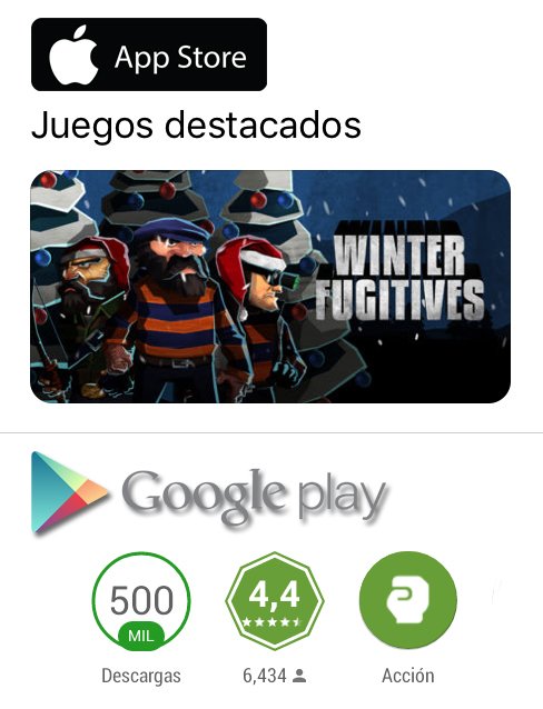 #WinterFugitives breaks the 500.000 downloads barrier in Google Play... and is now featured in the App Store!