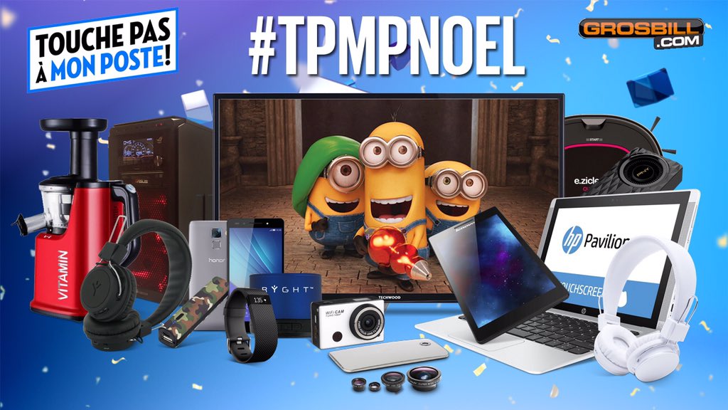 TBT9_W9's tweet image. Les chéris ce soir @grosbill_com vous arrose de cadeaux !!! Tweetez avec #TPMPNoel ! 🎁🎄😘🔥