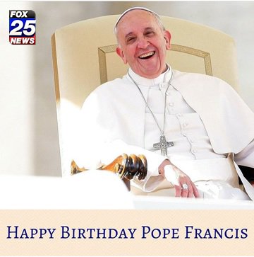 Happy birthday Pope Francis is 79 years old today! 