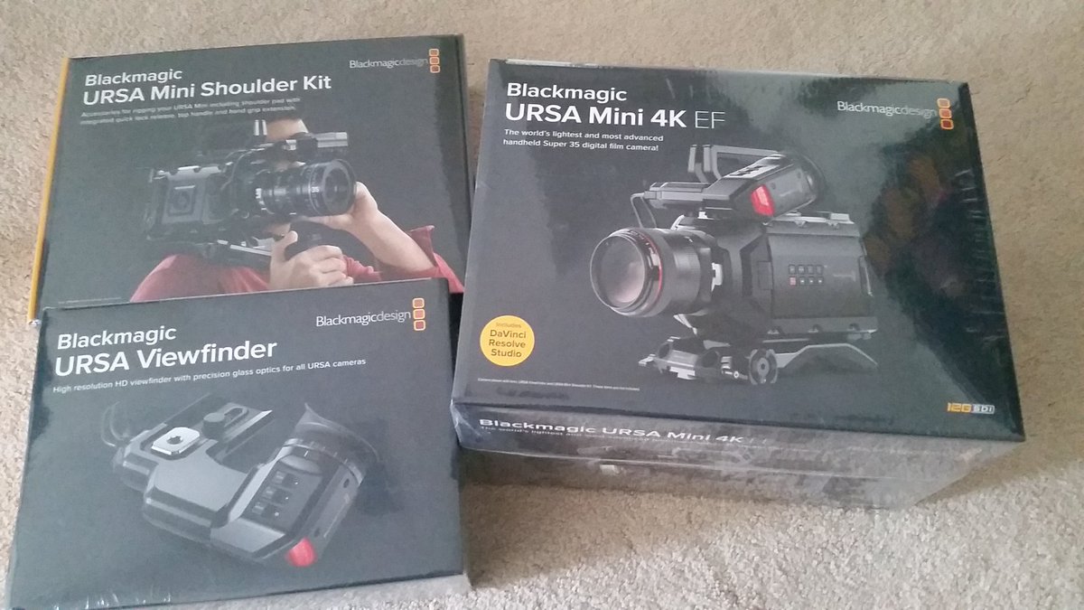 mrchrisoconner's tweet photo. Christmas came early! I'll excuse that fact that I waited 8 months for this! #ursamini #ursa  #filmmaking #davinci https://t.co/rUA4aNnKcZ