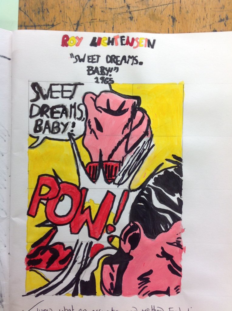 ArtRyedale's tweet photo. Year 7 Pop Art studies #lichtenstein https://t.co/86XZFqnkNE