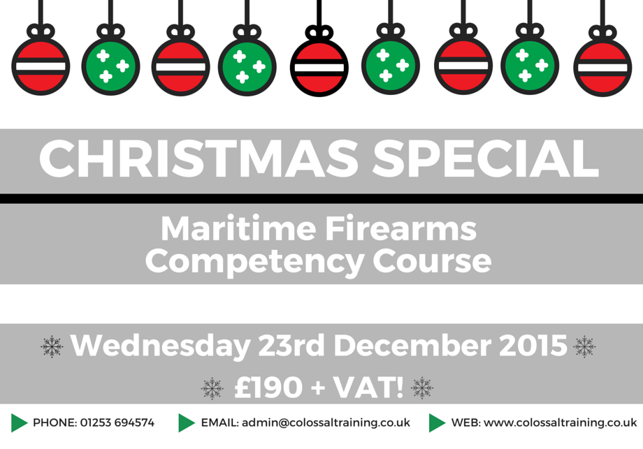 ColTraining's tweet photo. 🎄🌟 COLOSSAL CHRISTMAS OFFER 🌟🎄 MFCC - £190 + VAT. BOOK NOW: 01253 694574! #Maritime #Training https://t.co/oI0BpmIiWH