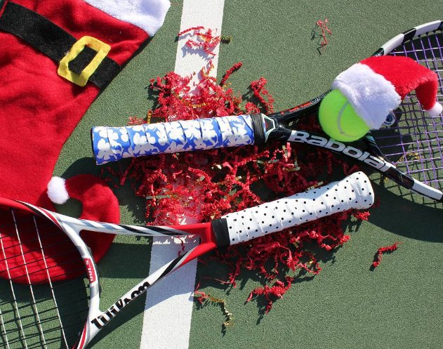 Give a grip. <a href="/chameleongrips/">Chameleon Grips</a> #stockingstuffer #fun #tennis