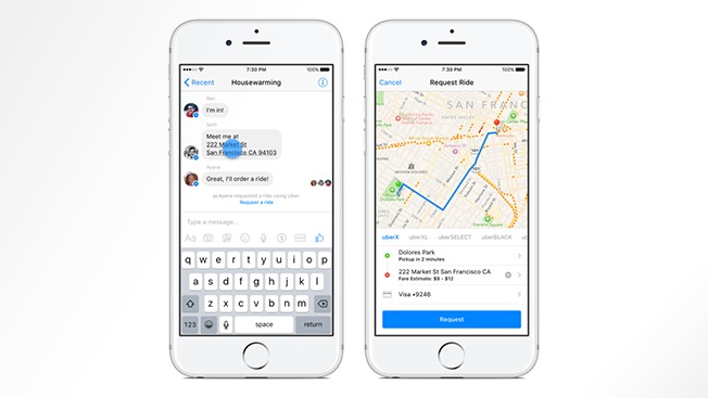 WBMediaGroupLLC's tweet photo. Now You Can Hail an @Uber Ride From @Facebook Messenger - https://t.co/asFeIfNStT https://t.co/2iyaO4cRh0
