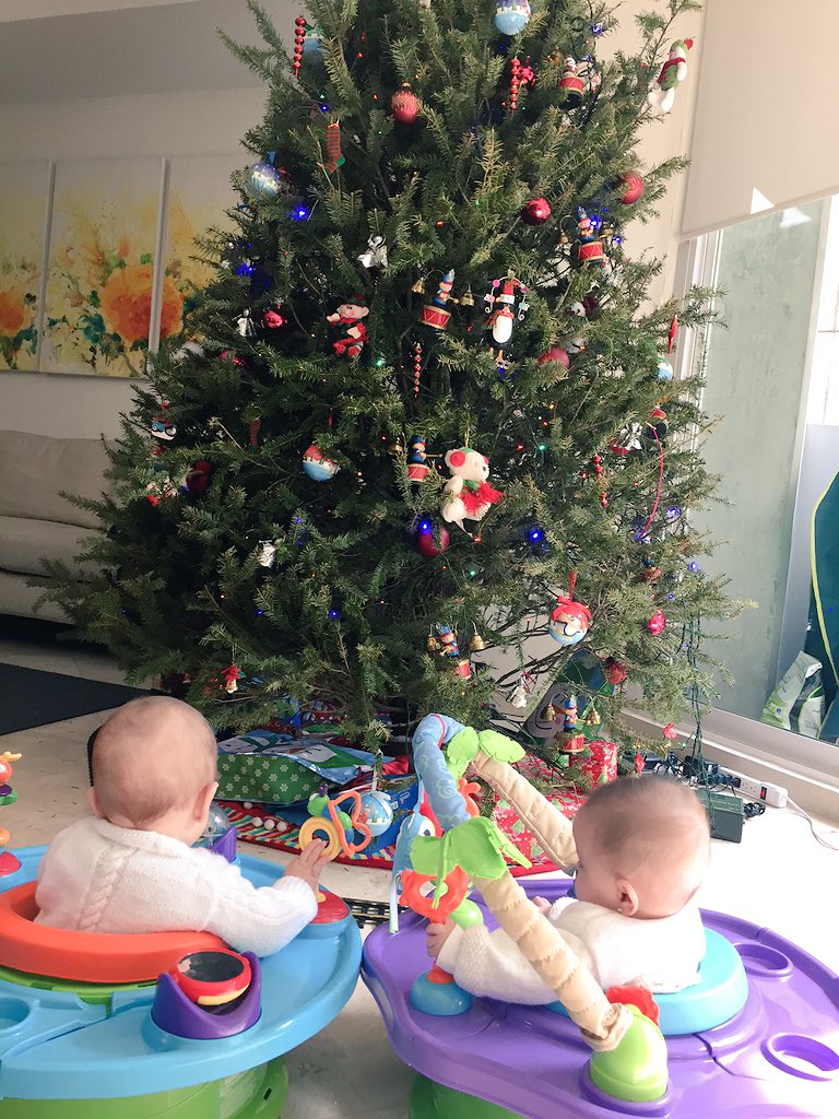 Pauportilla's tweet photo. Que tanto les gusta la foto de mis bebes en su primera Navidad #vacacionesParaSanta https://t.co/7kxQt4XcDE