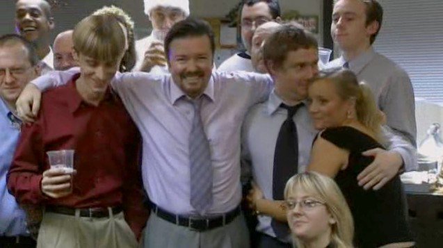 PLTVFest's tweet photo. On the 4th day of Christmas, festive TV gave to me: A Slough Office party! (The Office Christmas Special) #PLTVXMAS https://t.co/mS7B6ajqui