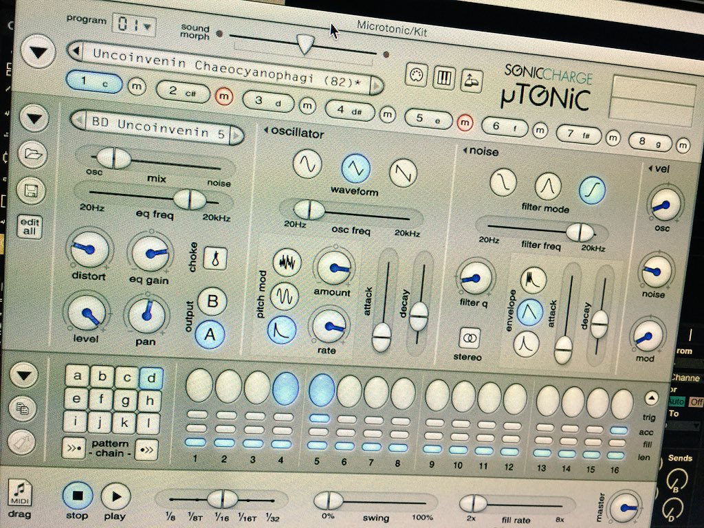 jgmusic's tweet photo. So many options out there...easy to forgot how AMAZING @soniccharge Microtonic is. #patternarium https://t.co/9epmLi19AI