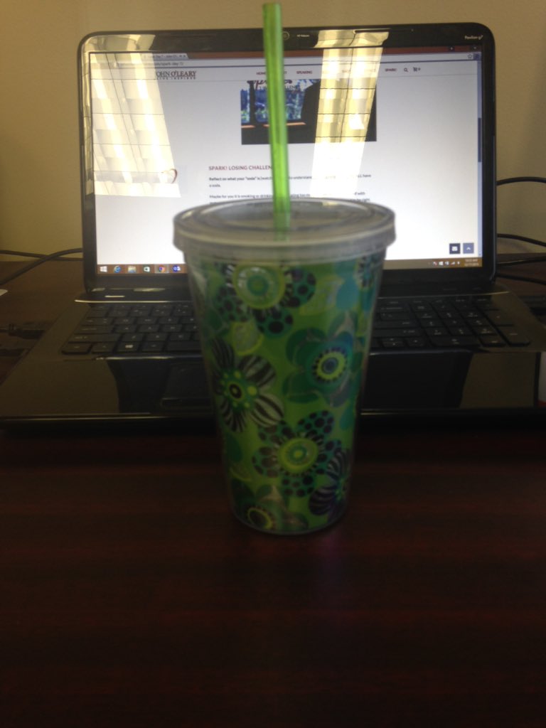 SJMontgomerySTL's tweet photo. Today I accept the challenge to lose, or at least reduce, a bad habit. Goodbye daily Diet Pepsi!#sparkchallenge https://t.co/t1hcVDqEkr