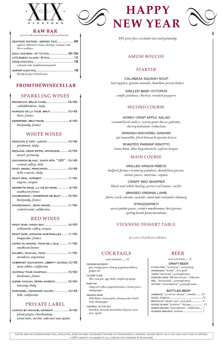 BellevuePhilly's tweet photo. #Countdown2k16 w/ #XIXNineteen #Restaurant on #NewYearsEve w/dinner & drinks! #VisitPhilly #Philly #NewYears2016 https://t.co/H4fTParMah