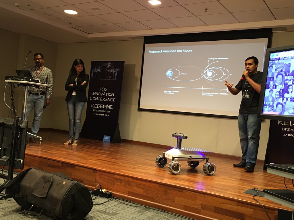 sarvsaravanan's tweet photo. #EMCInnovates @TeamIndus is in action @EMCIndia EMC is proud to associate with TeamIndus https://t.co/NM3gxfq30J