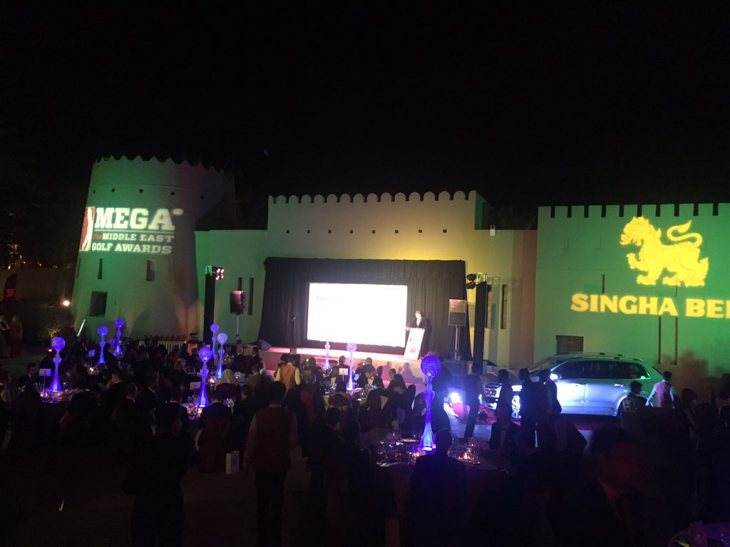 TheJoyofGolf's tweet photo. Its the night the whole golf industry looks forward to - the MEGAs! #mega2015 @Sport360 https://t.co/V4BoX4RMt6