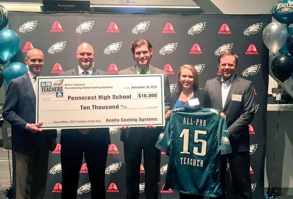 Eagles's tweet photo. Congratulations to Penncrest High School's David Miller! #TeacherOfTheYear https://t.co/z2inNpl14C