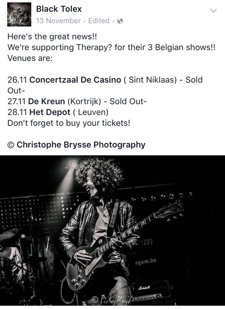 BlackTolex's tweet photo. we'd also like to thank @therapyofficial again for this amazing opportunity, we had a great time! https://t.co/3dJgQlLxR0